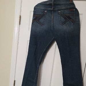 7 For All Mankind Dark Blue Boot Cut Jeans